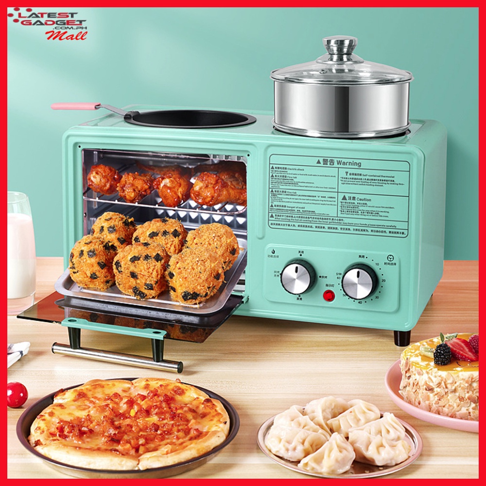 LatestGadget PH 4 in 1 Mini Oven Toaster With Fryer Steamer Pot Boiler ...