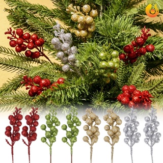 12pcs Christmas Tree Leaves Artificial Flower PACO Gold leaf Christmas  decor flowers