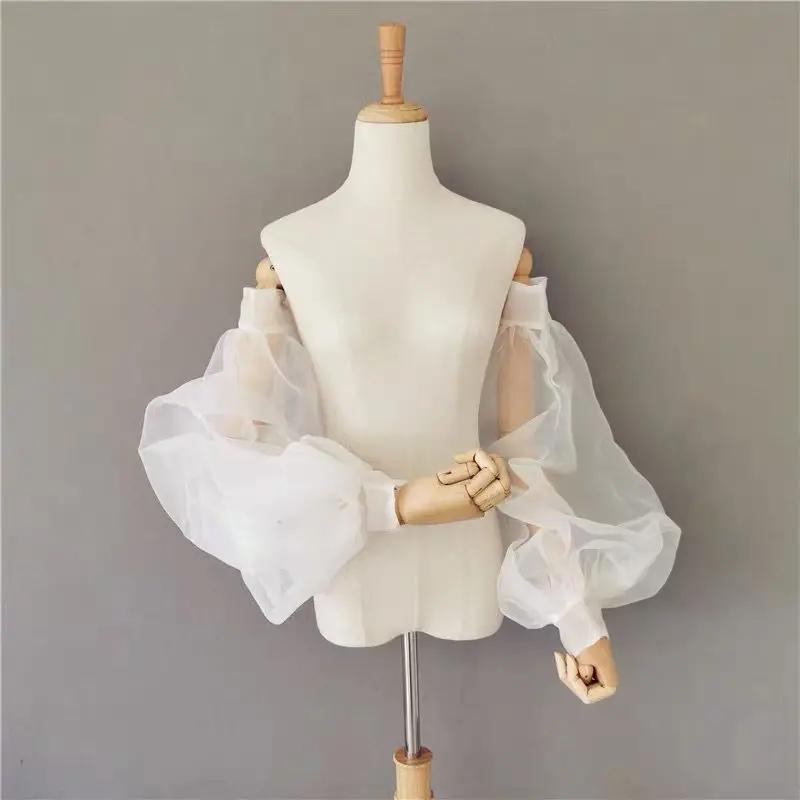 Elegant Puffy Detachable Sleeve For Wedding Bridal Accessories Cover ...