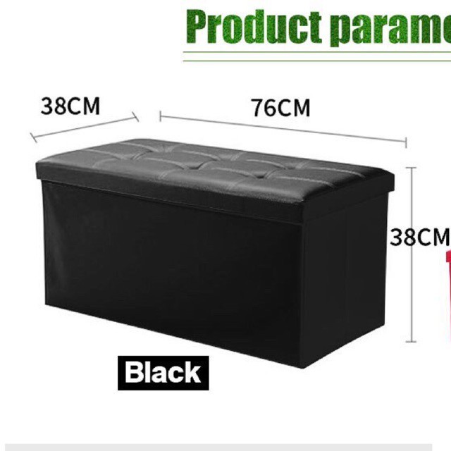Rectangular storage stool sit adult sofa folding storage box | Shopee ...