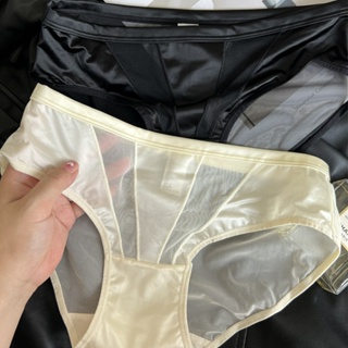 Cheap 1PC Ladies Satin Panties Large Size Thong Super Elastic Low Waist  Comfortable Soft Underwear Briefs