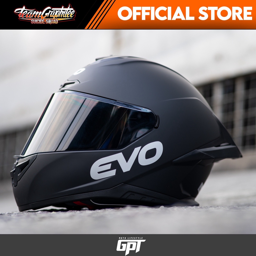 EVO HELMETS XR03 MONO COLORS (Single Visor Double D Ring) Shopee