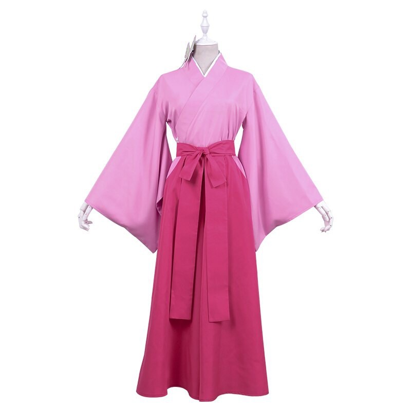 Demon Slayer Tsuyuri Kanao kimono Women Adult Cosplay Costume Pink ...