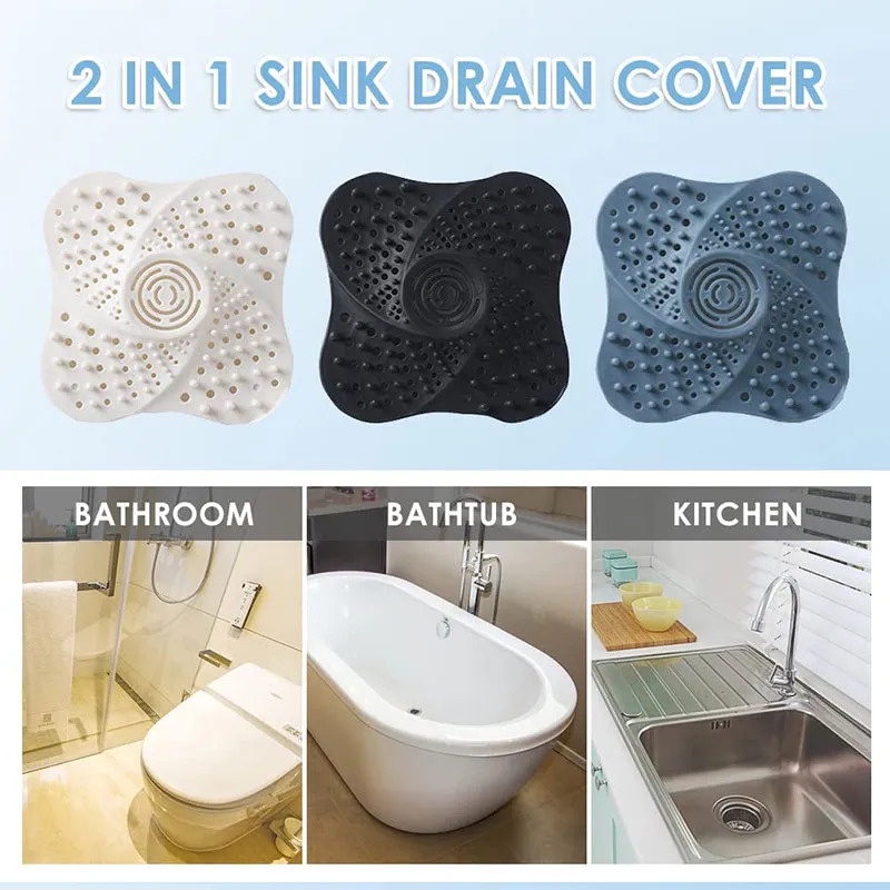 Bathroom Antiblocking Hair Stopper Plug Trap Shower Floor Drain Covers