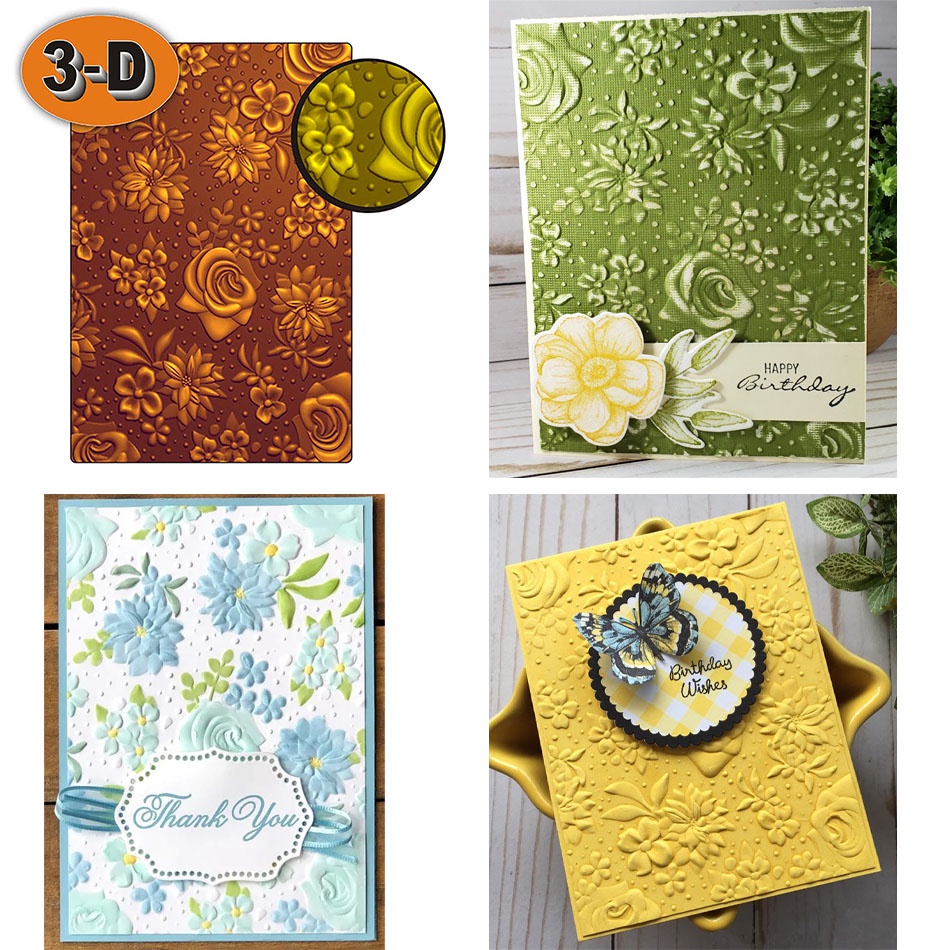 3D Embossing Folder Flower Pattern Scrapbooking Supplies Craft