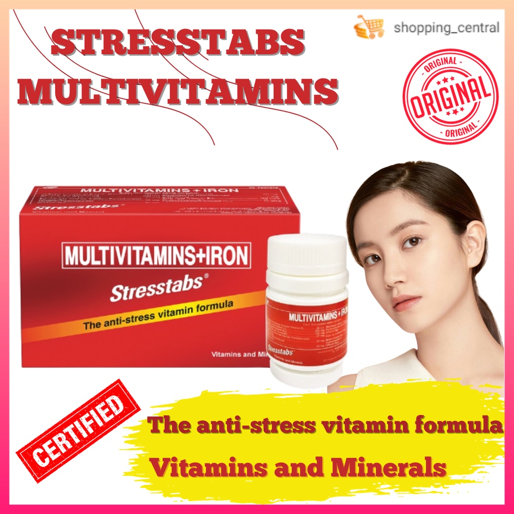 Stresstabs Multivitamins With Iron and Mental Focus 30s Fights Stress