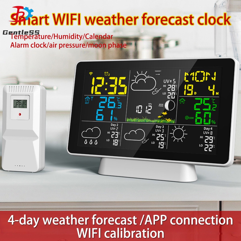 Home Wireless Weather Station Multiple Sensors with Atomic Clock Indoor