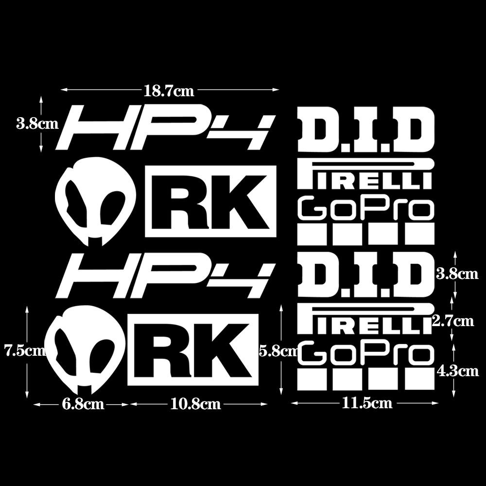 Motorcycle Decal HPD Waterproof Sticker Sponsor Reflective Sticker ...