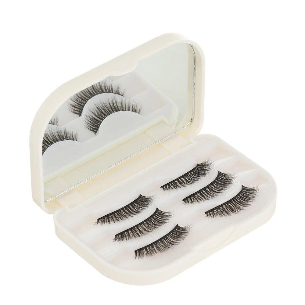 TOBIE False Eyelashes Storage Box, Empty Waterproof 3 Pairs False ...