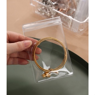 Small Transparent Travel Jewelry Storage Organizer Bags,Clear Plastic  Travel Earring Bag ,Anti-oxidation Anti-Tarnish PVC Thicken Travel Jewelry  Bags 
