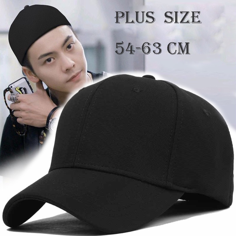 XL Oversized Washed Baseball Cap – 60-63cm, Plain Twill Hat For Large/Big Heads