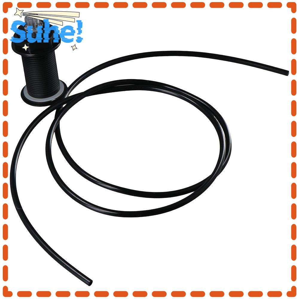 HISUHE Garbage Disposal Button, Plastic Chrome Matte Black Garbage