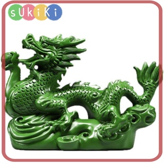 Peach wood dragon decoration, dragon wood zodiac mascot, peach wood  handicraft, wooden dragon, wood dragon, green dragon