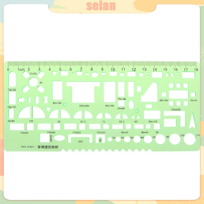 SELAN Furniture Construction Black Scale Drafting Drawing Stationery ...