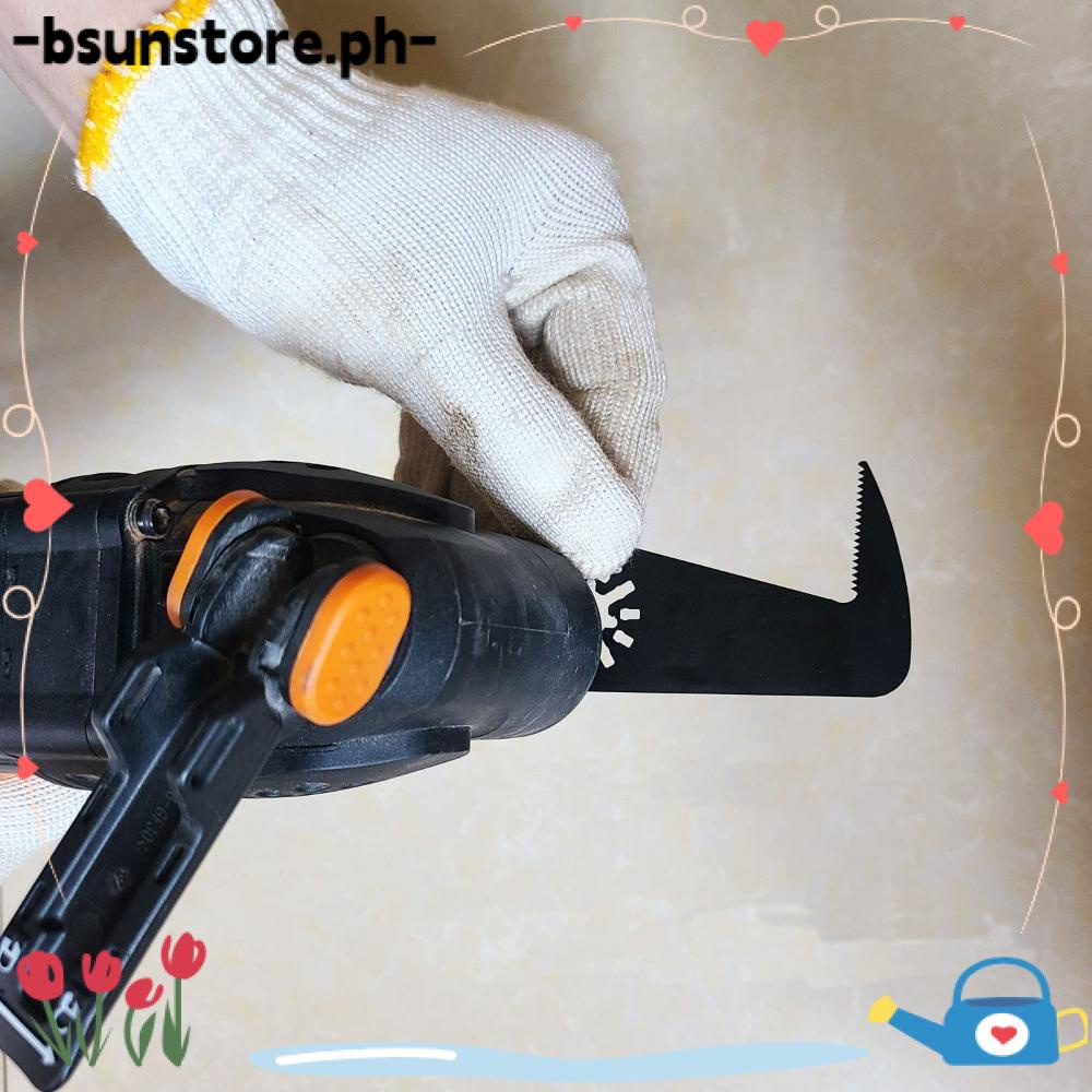 BSUNS 6Pcs Drywall Saw Blade, Black Cut Angle Multiple Oscillating Tools, Hard Steel 8.5*2.7cm