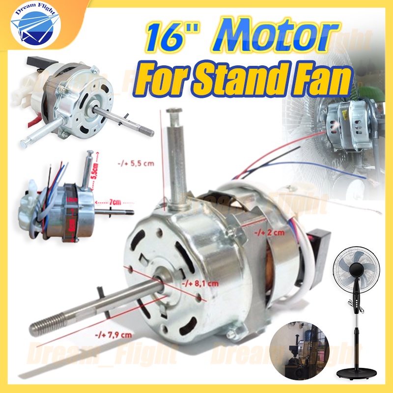 16 Stand Fan Motor Replacement 220v Ac For Electric Fan Low Noise Diy Motor Assembly With Front