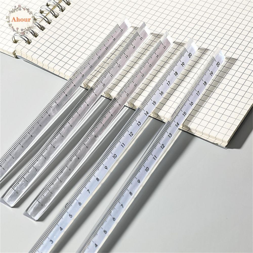 AHOUR Triangular Rulers Simple Scale on Both Sides Office School ...