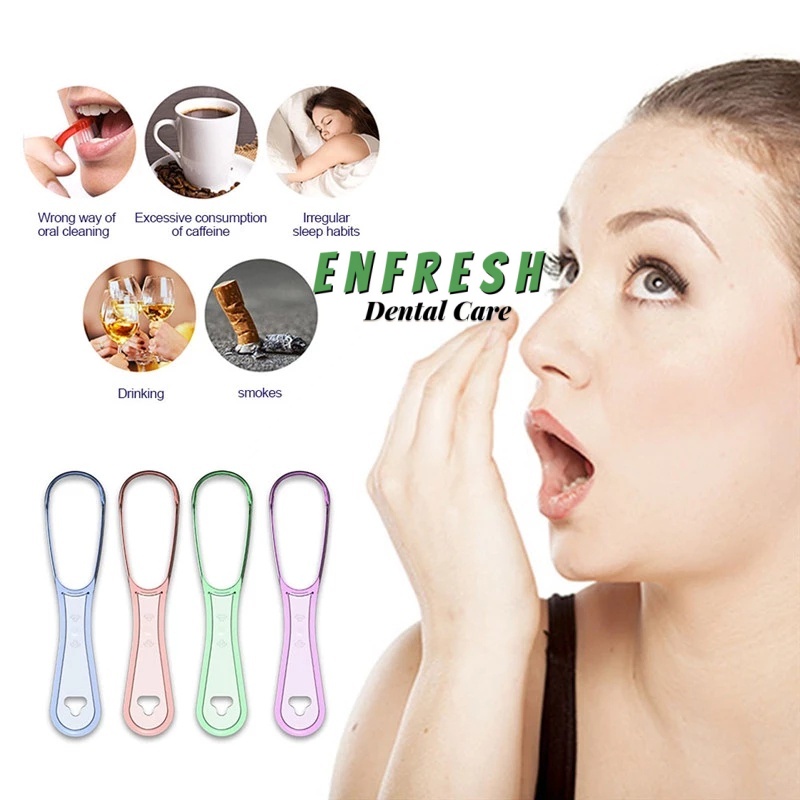 ENFRESH1027.Tongue Brush Cleaning the Surface of Tongue Oral Care