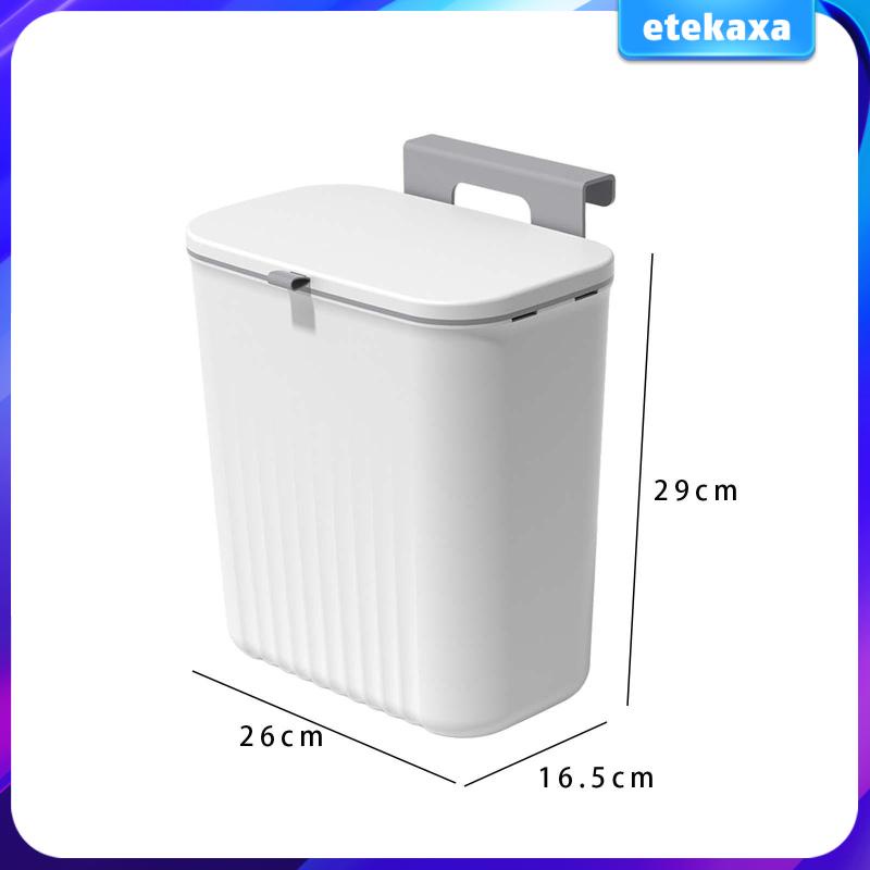 [Etekaxa] Hanging Kitchen Trash Can, under Sink Trash Bin, with Lid