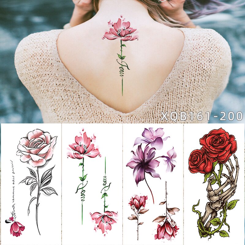 Tattoos Sticker Personalized Tattoos Sweet 3D False Tattoos Cover Body ...