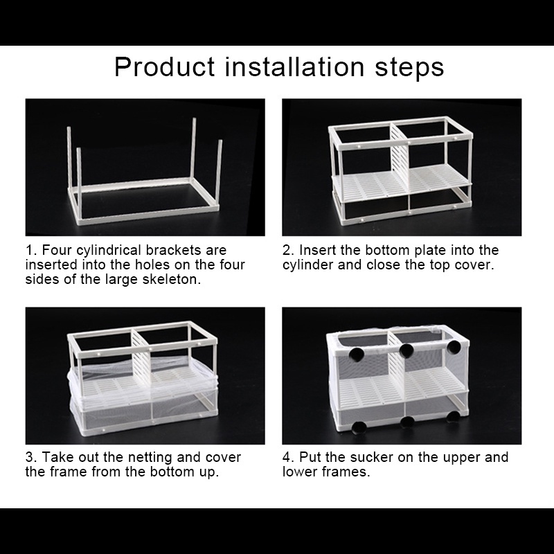 Fish Breeding Box Aquarium Breeding Incubator Mesh Box With Isolation ...