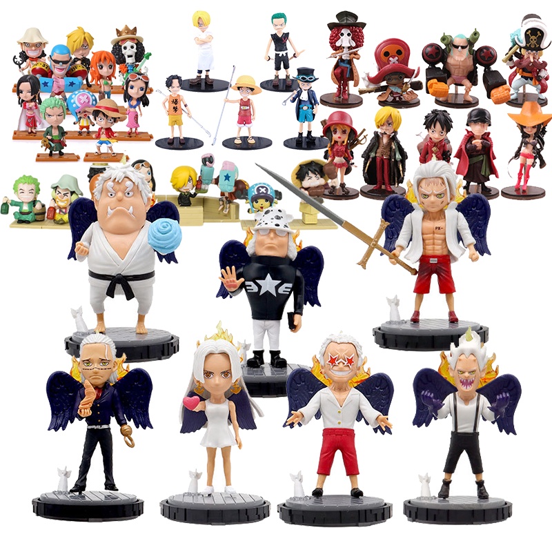 One Piece Figure 5-12 Pcs/Set Nika Luffy Zoro Chopper Franky Nami Robin ...