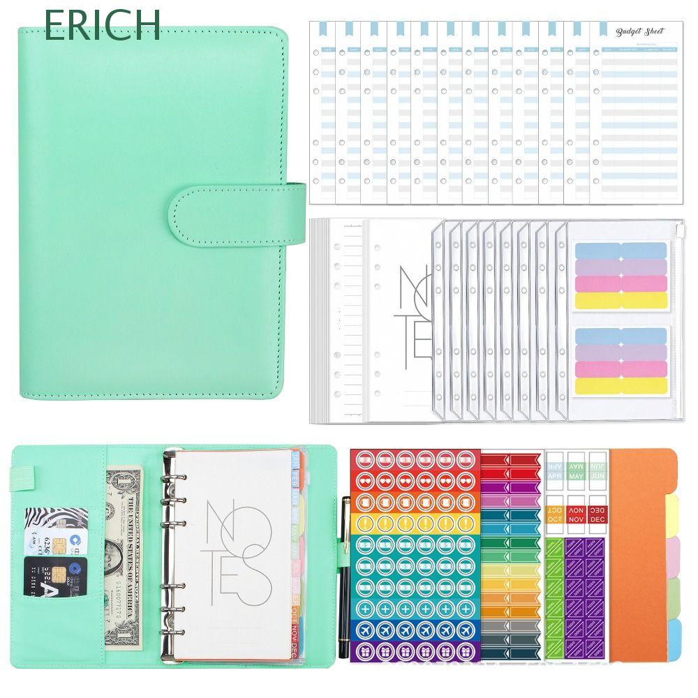 ERICH A6 Budget Binder Planner, Financial Management Daily Weekly