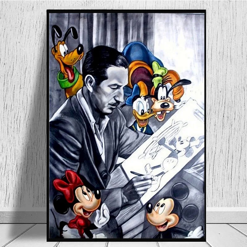 Walt Disney And Mickey Mouse Picture Prints On Canvas Painting Walll ...