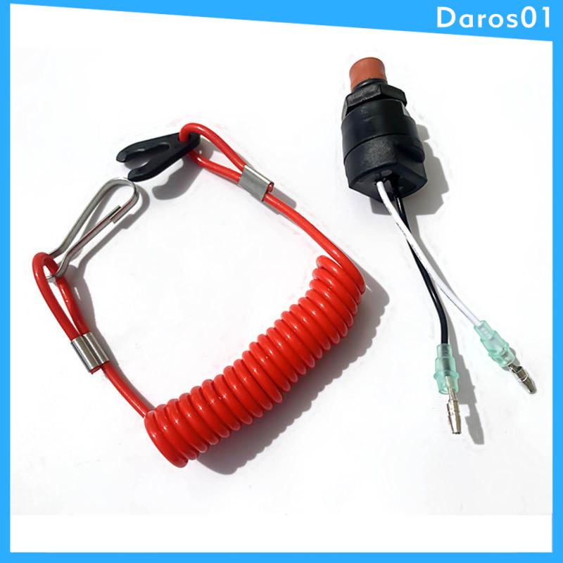 [ Universal Outboard Motor Kill Switch W/ Safety Tether Lanyard Fit for