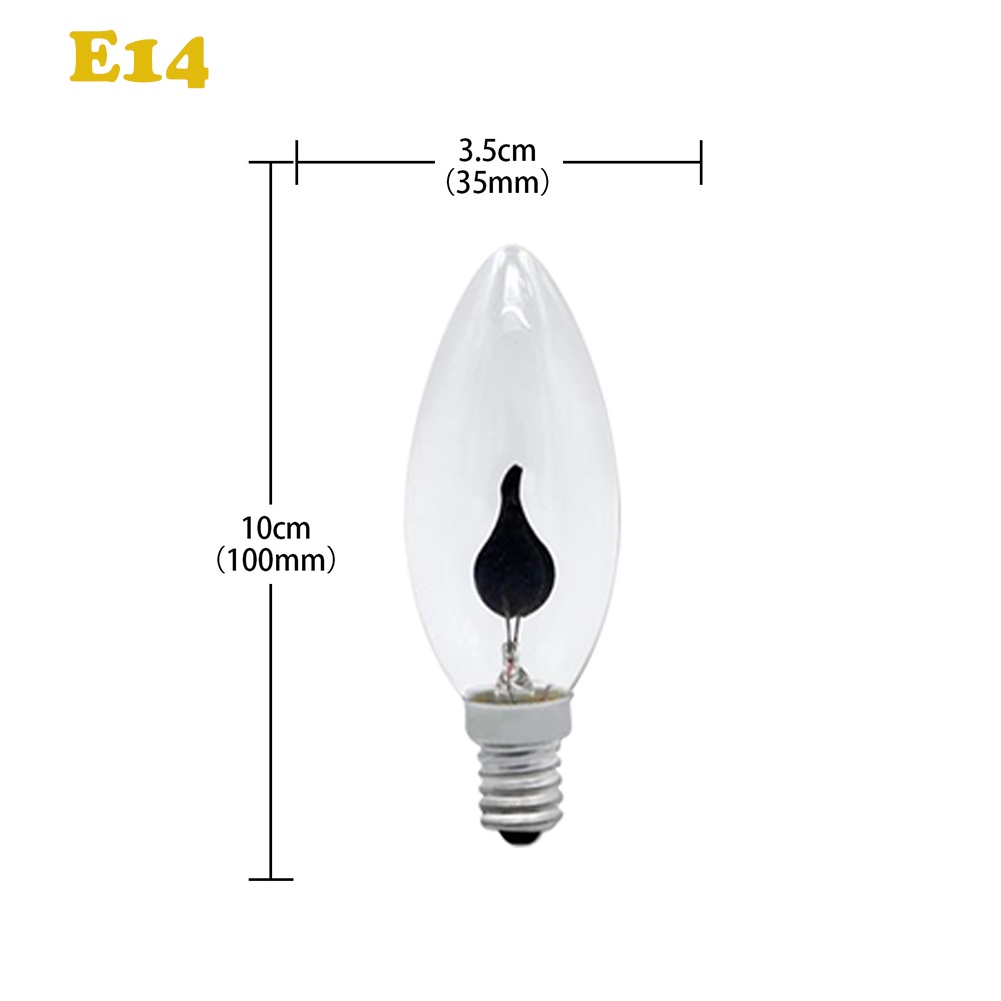 3W FLICKER FLAME Candle Light Bulb Fire CANDLE Lamps E14 Lights ...