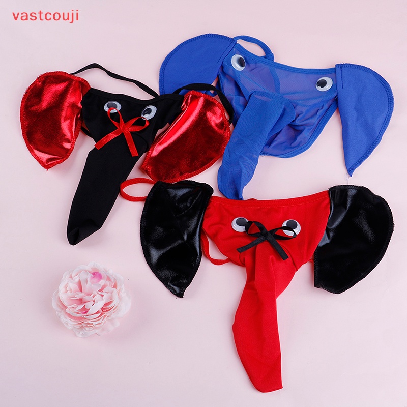 vastcouji Sexy Men Elephant Gstring Thong Briefs TBack Panties