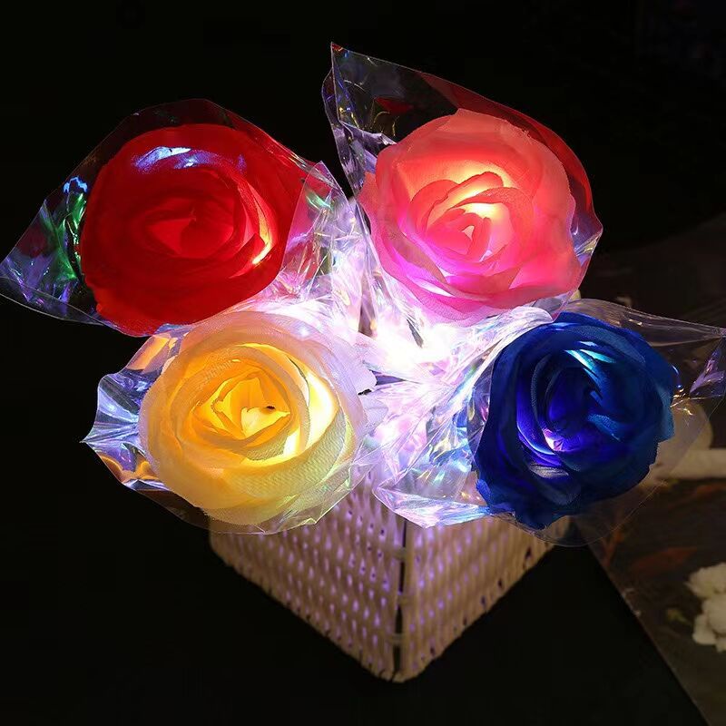 Valentines Day Gifts For Her,LED Glowing Rose Artificial Flower With