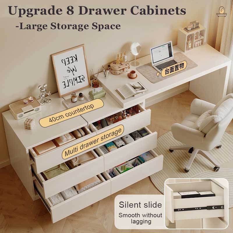 COD】Drawer Table with L Table Set Wooden Chest Drawer Cabinet Change ...
