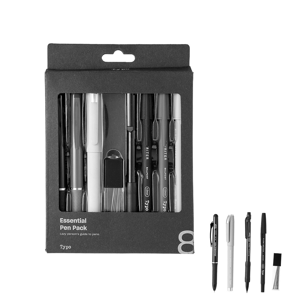 MINISO8-piece Stationery Set (2 Erasable Pens 0.7mm, 3 Ballpoint Pen ...