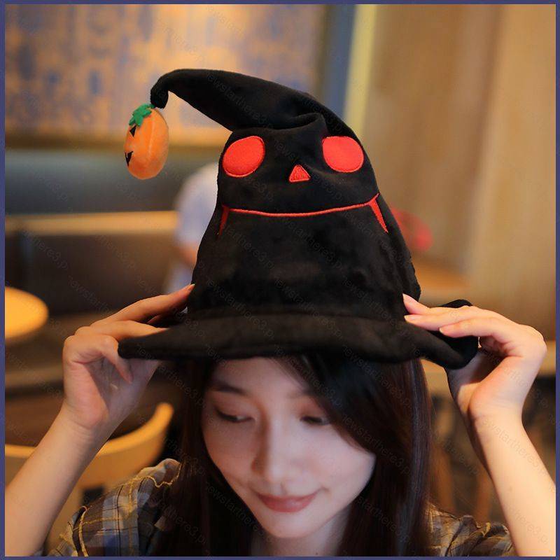 YE Electric Halloween Hat Demon Witch Pumpkin Hat Makes a Sound Glowing