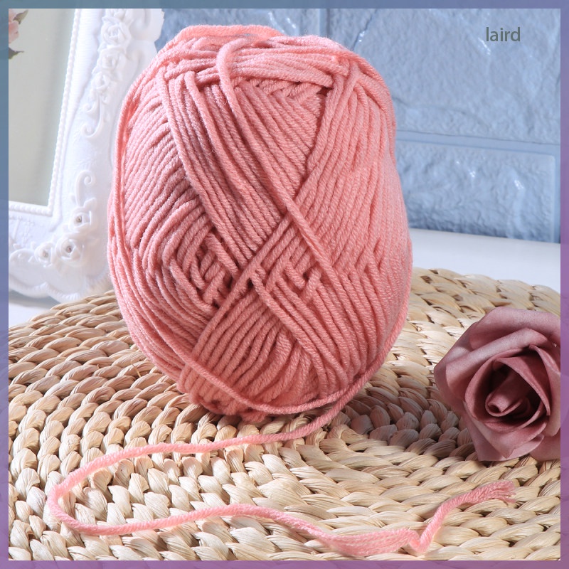 [READY STOCK] Black Yarn Knitting Kits Frosted Baby Milk Cotton 50