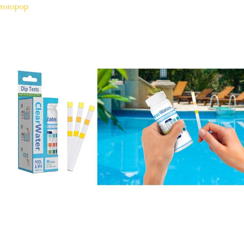 Top 50 Pack Swimming Pool Water Test Paper Chlorine Bromine Hardness