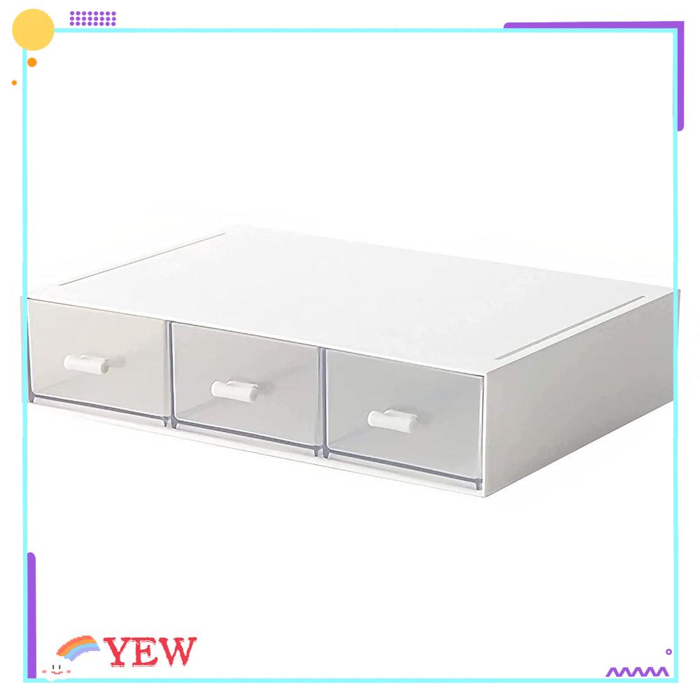 YEW Drawer Organizers, Plastic 3 Drawers Desk Accessories, Stackable