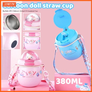 Sanrio Straw Water Bottle Hello Kitty Pochacco Anime Creative 316