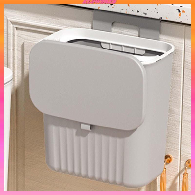 [Kloware2] Hanging Kitchen Trash Can, under Sink Trash Bin, with Lid Waste Bin Wall Mounted