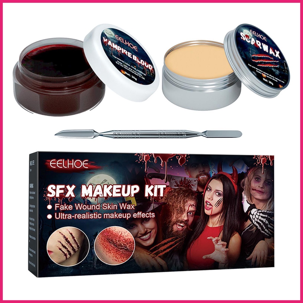 Joker Face Paint Joker Face Paint Scar Wax Kit Fake Blood Gel with