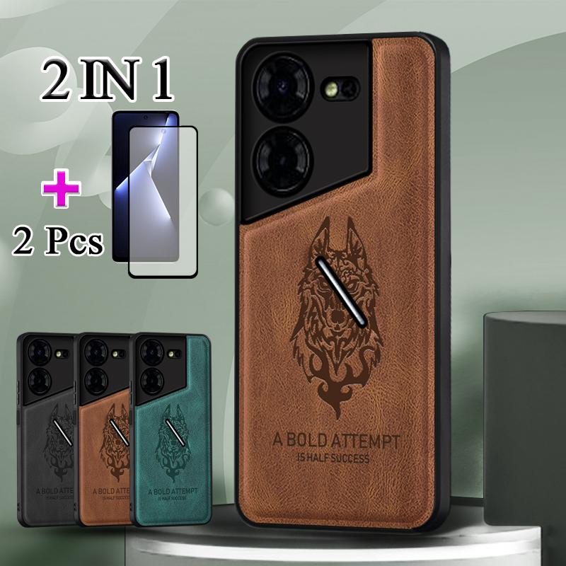 2 IN 1 For Tecno Pova 5 Pro Phone Case Luxury Leather With Ceramic ...