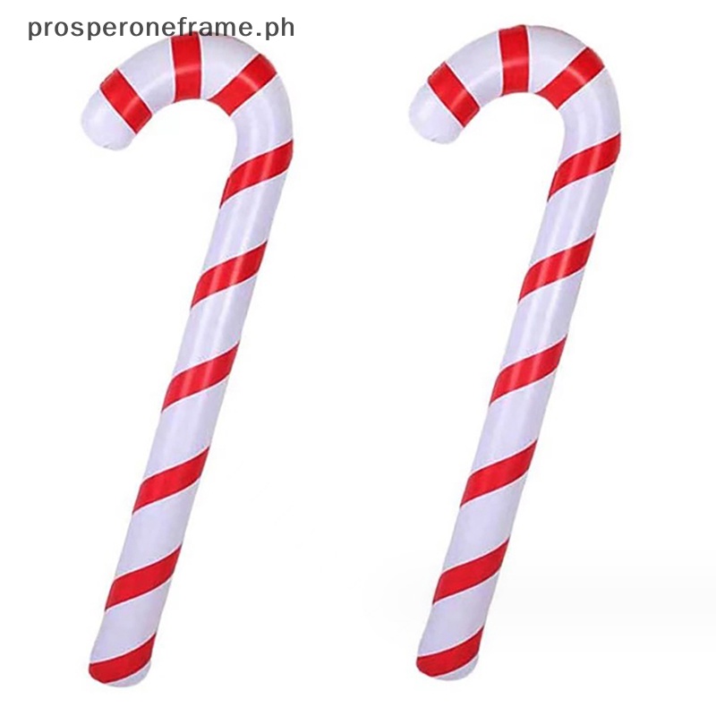 prosperoneframe Inflatable Christmas Candy Cane Stick Balloons Merry