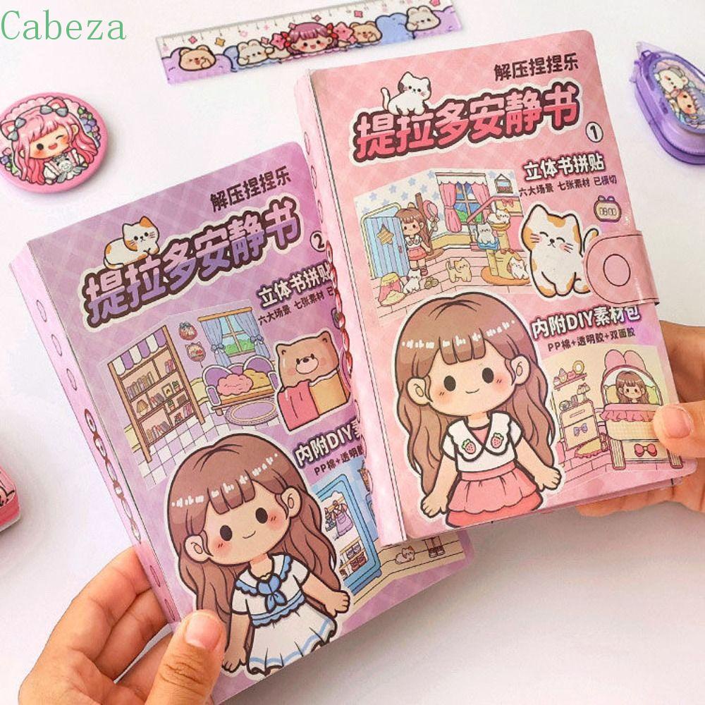 CABEZA Pinch Music Quiet Book, Kawaii Sticker Book Telado Busy Book