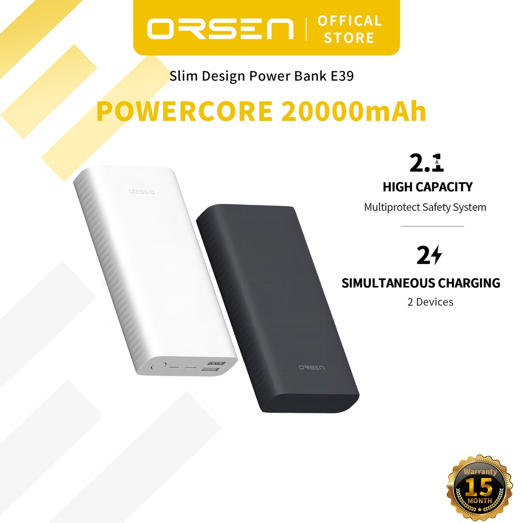 Orsen E39 Backup Battery 20000mAh 100% Genuine USB C-type Power Pack ...