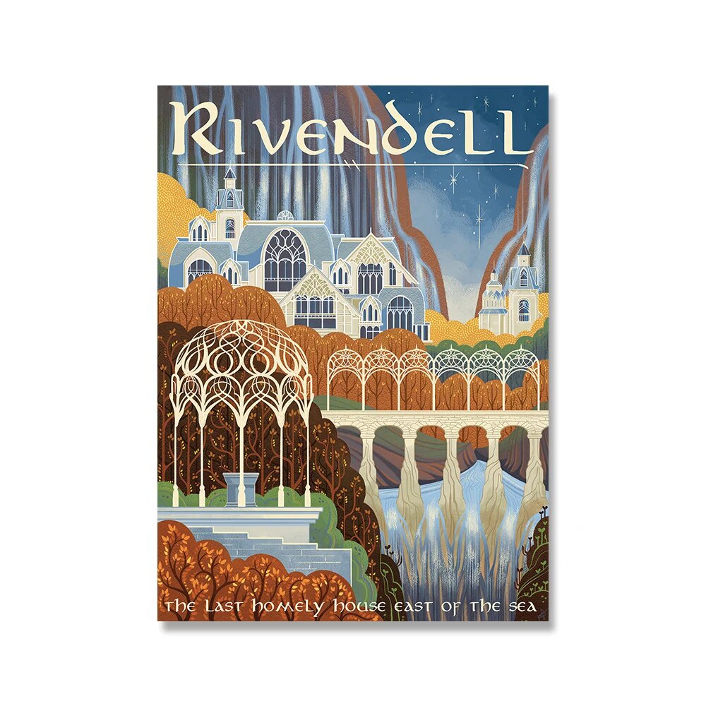 Tolkien Wall Art Canvas Painting Middle Earth Landscape Lotr Posters ...