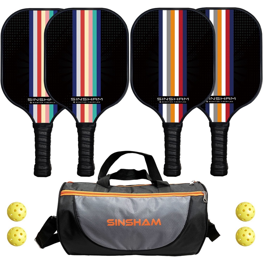 Pickleball Complete Set Of Pickleball Rackets Graphite Carbon Fiber