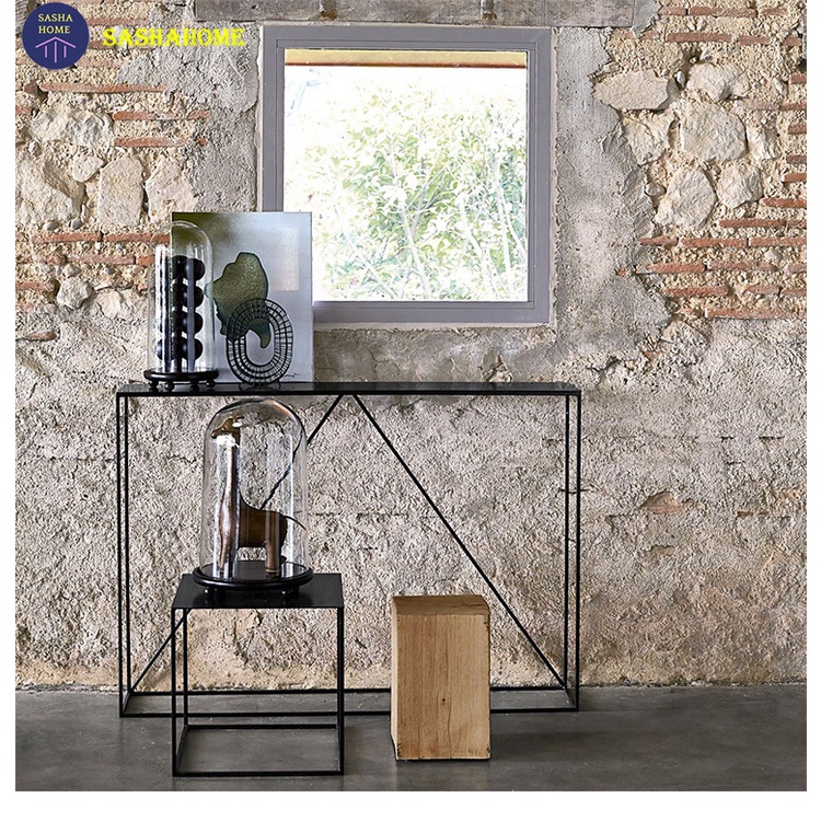 Iron Control table Simple Wall Long Table Narrow Table Modern Entrance ...