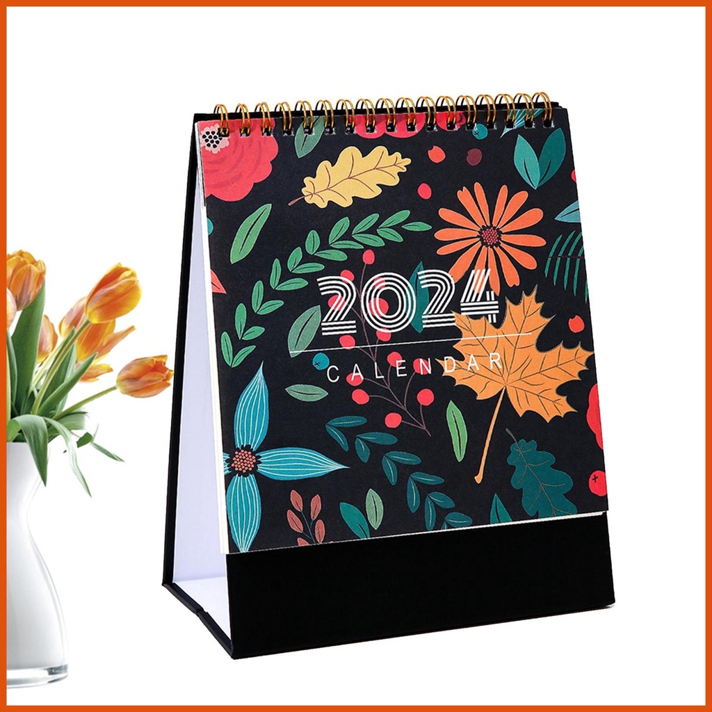 Desktop Calendar 2024 Retro Desktop Planner Calendar Stationery