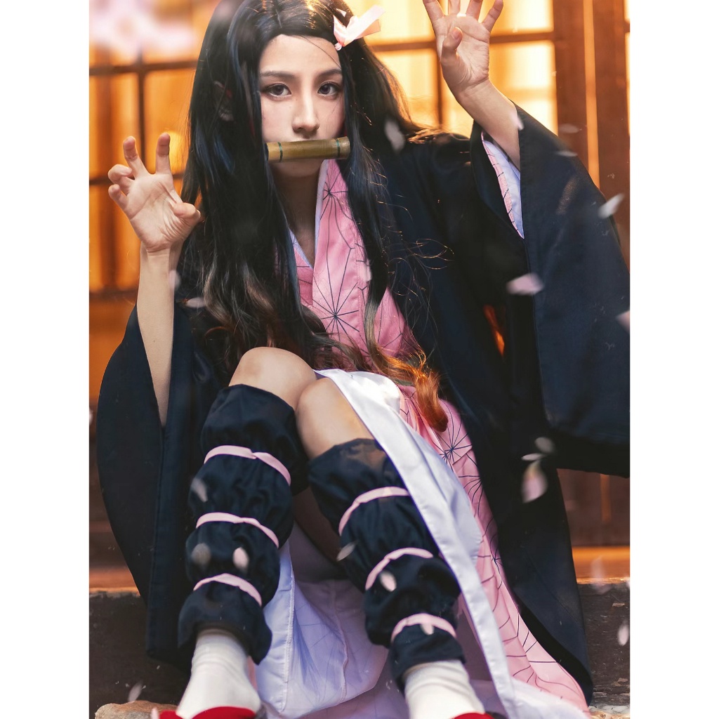 ♞,♘Nezuko Cosplay full set Demon Slayer Nezuko Costume for Kids Adult Women  Girl anime Outfit kimon | Shopee Philippines